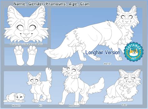 Warrior cats reference sheet base - now this is a bit newer this can be used for ref sheets, adopts (tbh i don't recommend putting multiple of this on a page), etc. do not remove my watermark